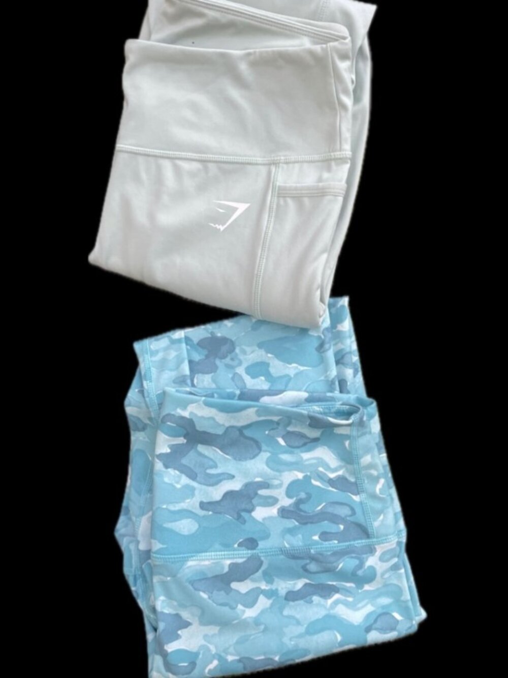 GLYDER GYMSHARK | L / XL | Lot of 3 High Power H20 Camo Crop Leggings + DRY Mint - Picture 14 of 14
